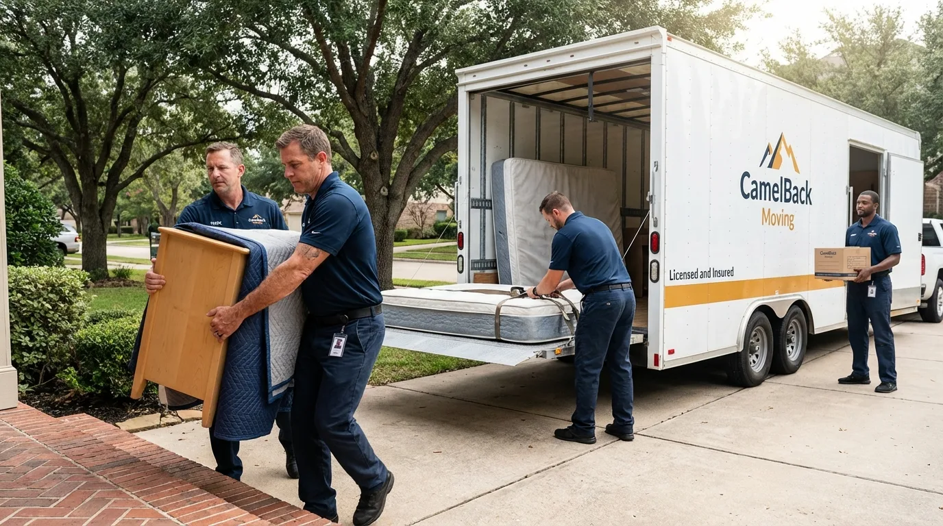 Crew loading residential truck for cross-state move from Lenoir City, TN
