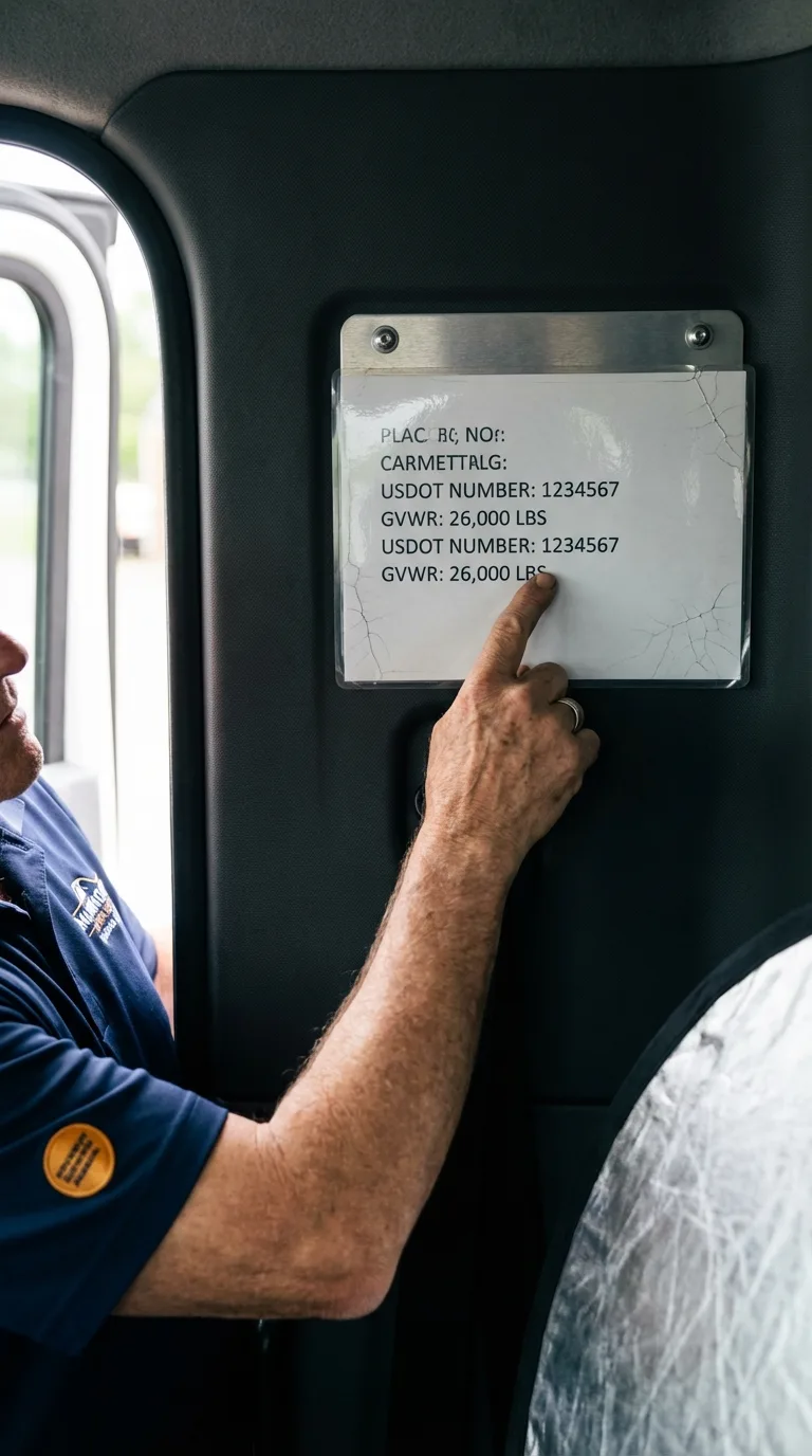 USDOT licensing placard verification in Lenoir City